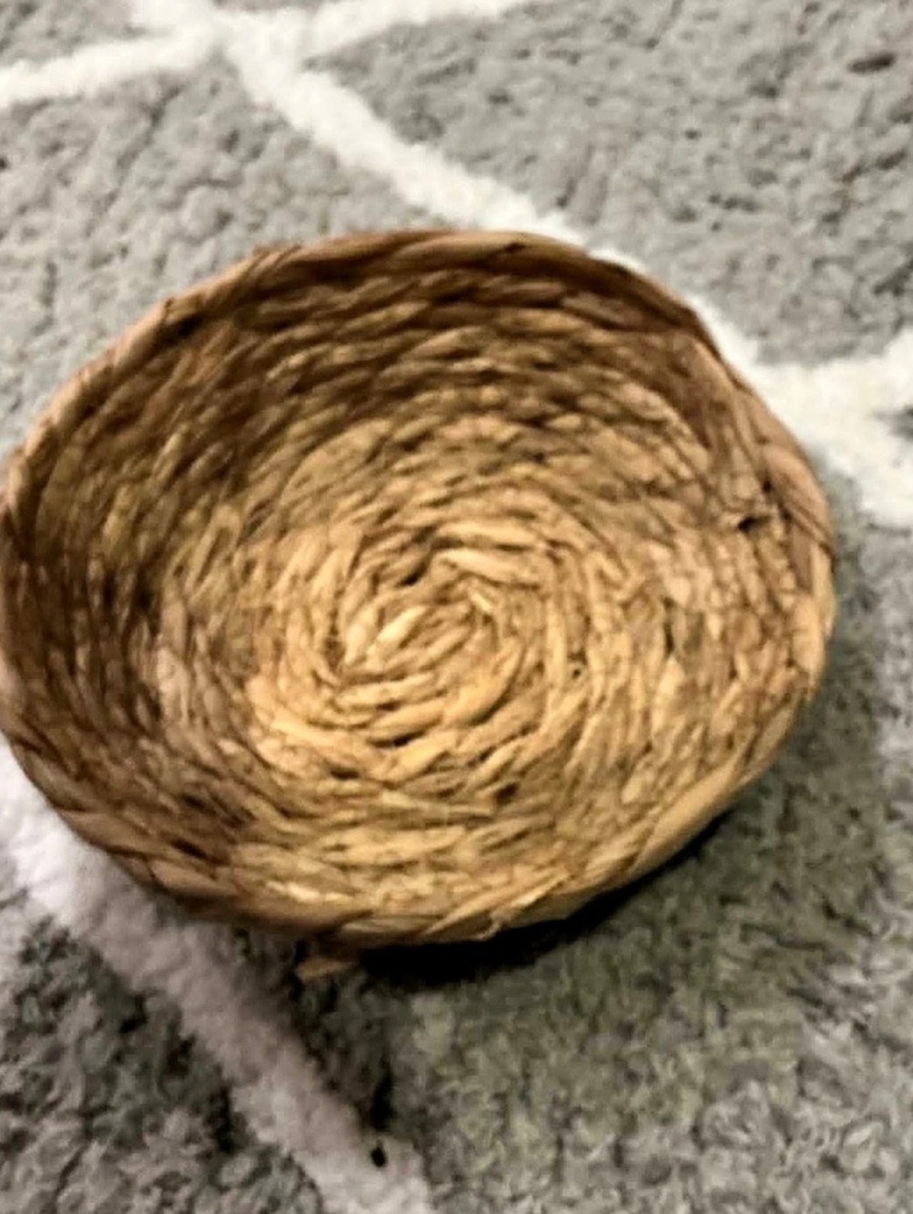 Woven Round Basket in Brown